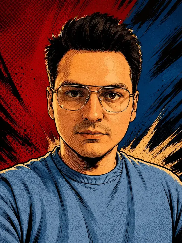 Mariusz Kardaś - programista, Rescoder (portret w stylu komiksowym)
